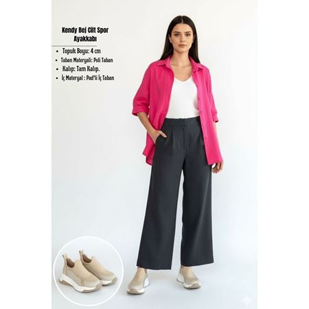 Kendy Bej Cilt Spor Ayakkabı