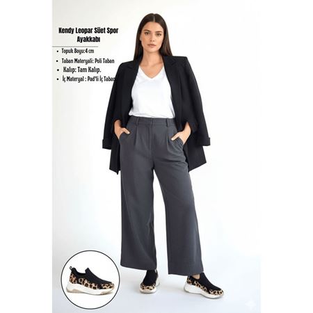 Kendy Leopar Süet Spor Ayakkabı