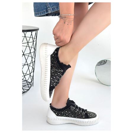 Guji Siyah Kot Bağcıklı Spor Ayakkabı