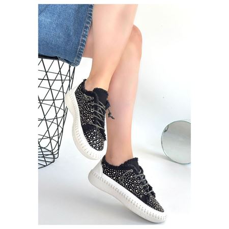 Guji Siyah Kot Bağcıklı Spor Ayakkabı