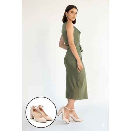 Rity Bej Cilt Topuklu Ayakkabı