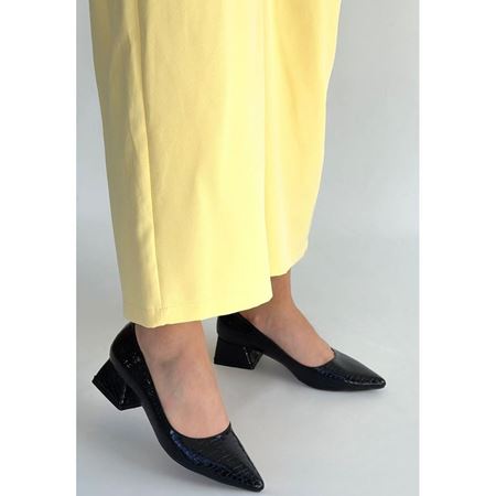 Meort Siyah Rugan Topuklu Ayakkabı