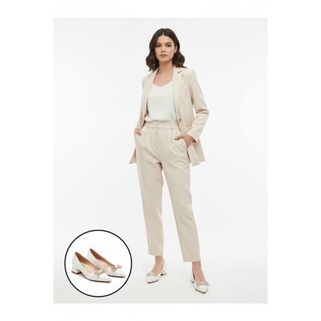 Jies Beyaz Topuklu Ayakkabı