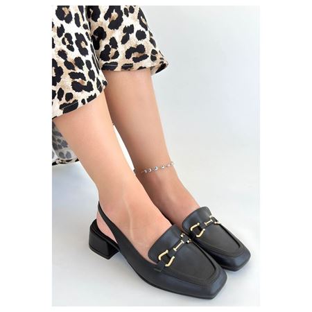 Joone Siyah Cilt Topuklu Ayakkabı