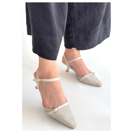 Lanna Bej Cilt Topuklu Ayakkabı