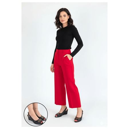 Mamba Siyah Cilt Dolgu Topuk Ayakkabı