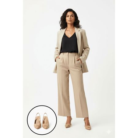 Pıert Nude Cilt Topuklu Ayakkabı