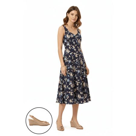 Mamba Bej Cilt Dolgu Topuk Ayakkabı