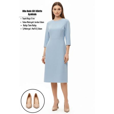 Ulba Nude Cilt Stiletto Ayakkabı
