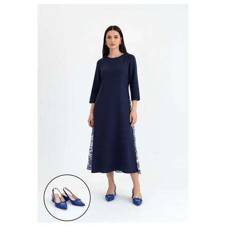 Rewat Mavi Cilt Topuklu Ayakkabı