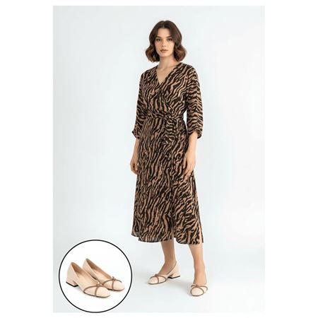 Pety Bej Cilt Topuklu Ayakkabı