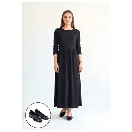 Pety Siyah Rugan Topuklu Ayakkabı