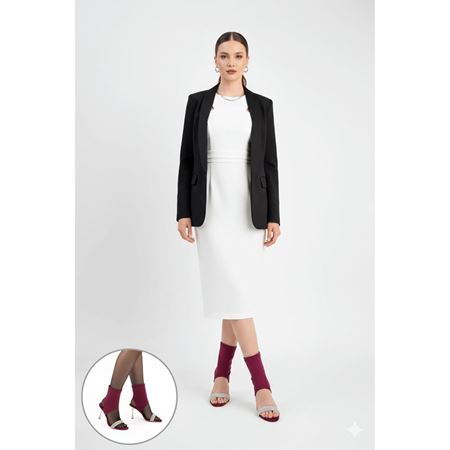 Brit Bordo  Süet Bootie