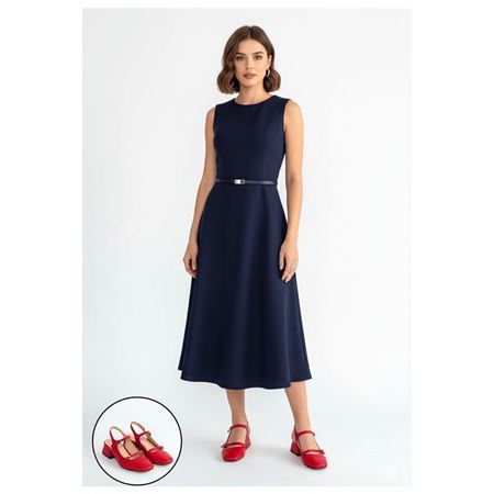 Doran Kırmızı Cilt Topuklu Ayakkabı