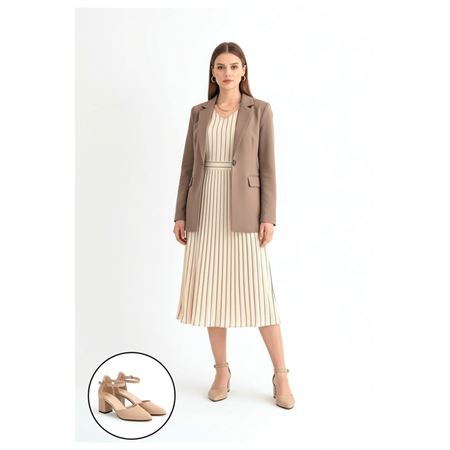 Mulen Nude Cilt Topuklu Ayakkabı