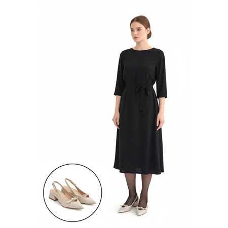 Rewat Bej Cilt Topuklu Ayakkabı