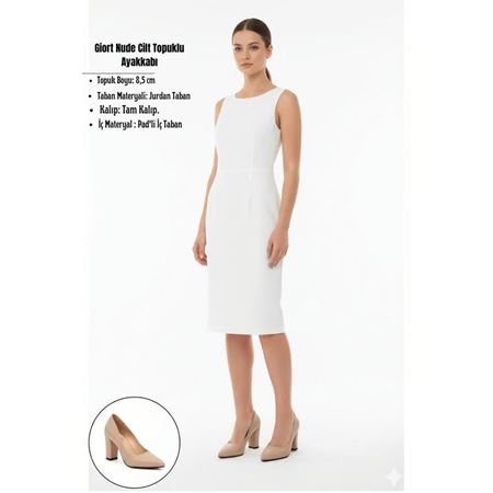 Giort Nude Cilt Topuklu Ayakkabı