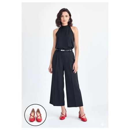 Kier Kırmızı Cilt Topuklu Ayakkabı