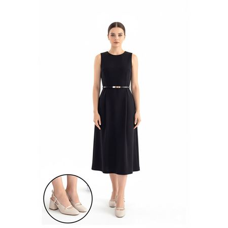 Jecci Bej Cilt Topuklu Ayakkabı