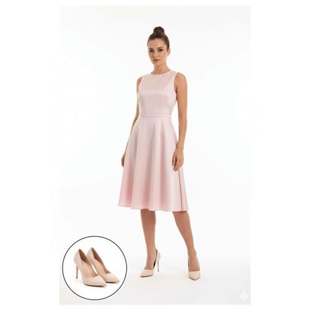 Hillar Bej Cilt Stiletto Ayakkabı