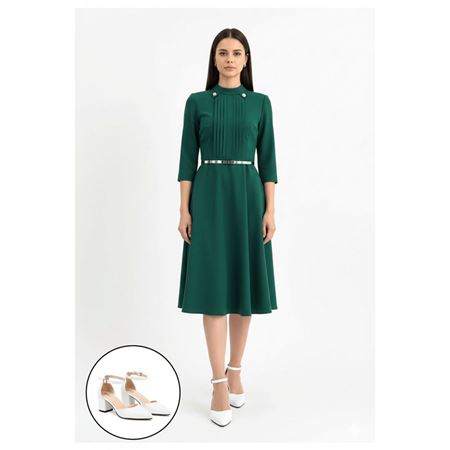 Mulen Beyaz Cilt Topuklu Ayakkabı