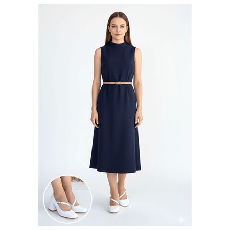 Kier Beyaz Cilt Topuklu Ayakkabı