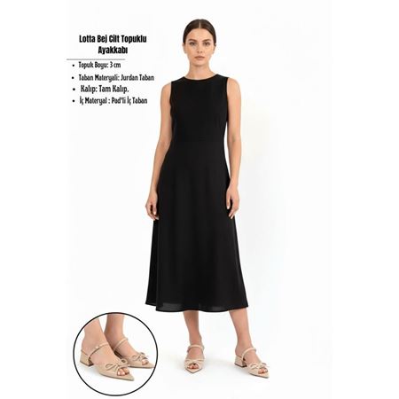 Lotta Bej Cilt Topuklu Ayakkabı