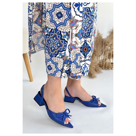 Lotta Mavi Cilt Topuklu Ayakkabı