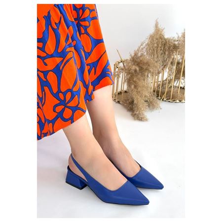 Morji Mavi Cilt Topuklu Ayakkabı