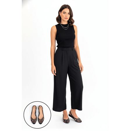 Faty Siyah Cilt Babet Ayakkabı