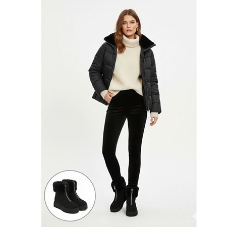 Zinya Siyah Süet Bot