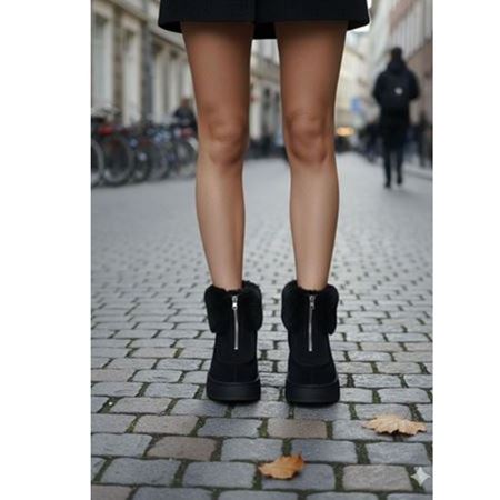 Zinya Siyah Süet Bot