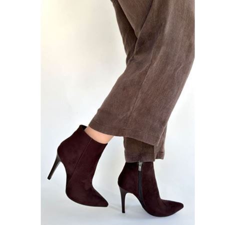 Blan Acı Kahve Süet Topuklu Bot