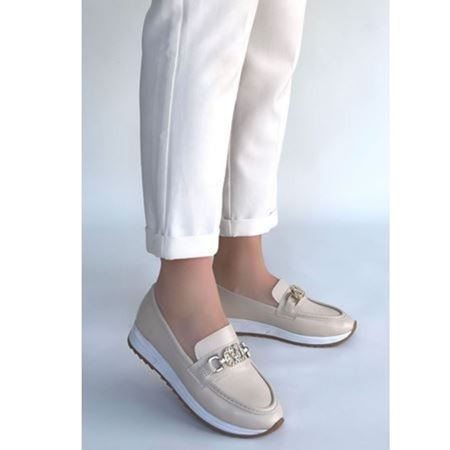 Otra Bej Cilt Babet Ayakkabı