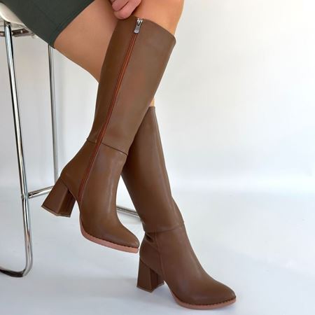 Morena Vizon Cilt BejTopuklu Çizme