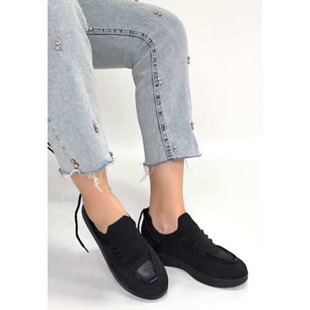 Renji Siyah Triko Bağcıklı Spor Ayakkabı