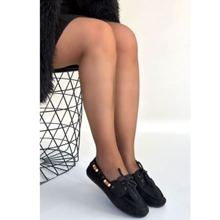 Elora Siyah Süet Babet