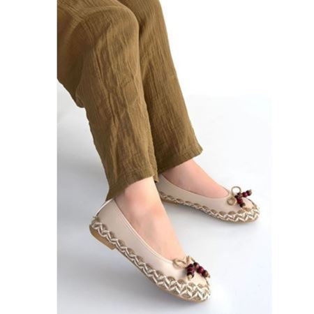 Ilwe Bej Cilt Babet Ayakkabı