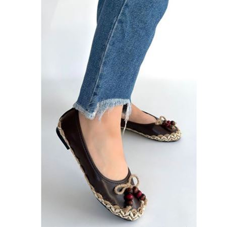 Ilwe Kahverengi Cilt Babet Ayakkabı