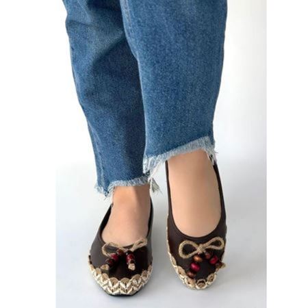 Ilwe Kahverengi Cilt Babet Ayakkabı