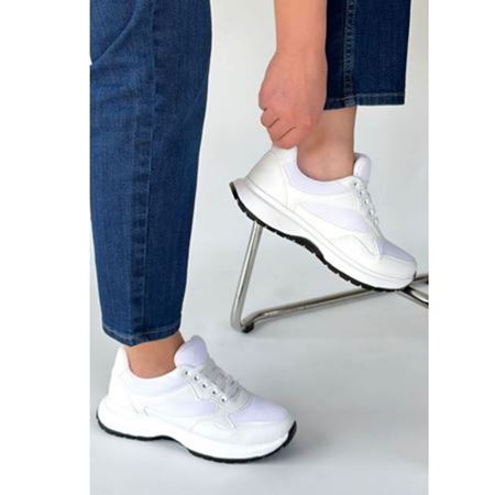 Slar Beyaz Cilt Spor Ayakkabı