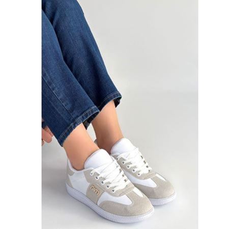 Lunga Beyaz Cilt Bağcıklı Spor Ayakkabı