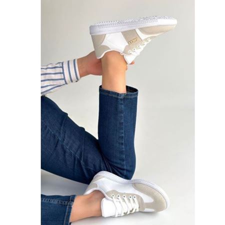 Lunga Beyaz Cilt Bağcıklı Spor Ayakkabı