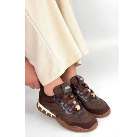 Tues Kahverengi Nubuk Bağcıklı Spor Ayakkabı