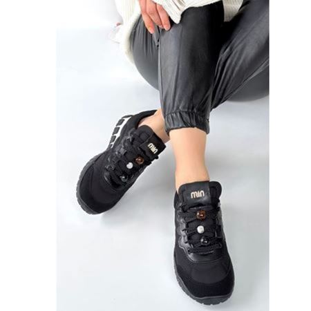 Tues Siyah Nubuk Bağcıklı Spor Ayakkabı