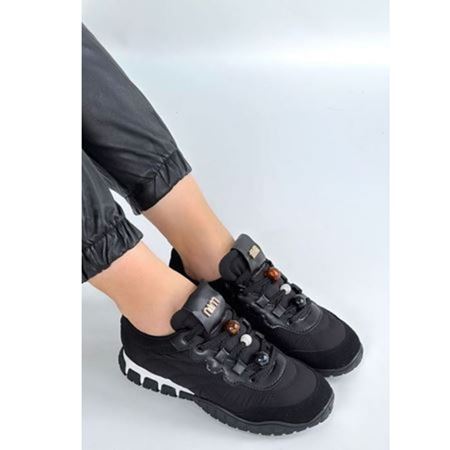 Tues Siyah Nubuk Bağcıklı Spor Ayakkabı