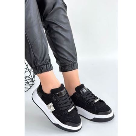 Ceans Siyah Süet Bağcıklı Spor Ayakkabı