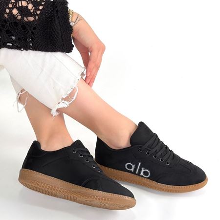 Lendo Siyah Süet Bağcıklı Spor Ayakkabı