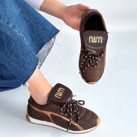 Dissa Kahverengi Cilt Bağcıklı Paraşüt Detaylı Spor Ayakkabı