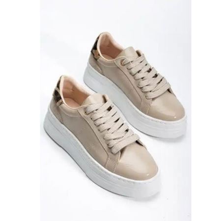 Jetan Bej Rugan Bağcıklı Spor Ayakkabı